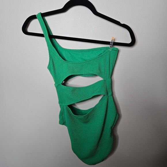 Aerie Green One Piece Full Coverage Swimsuit - Picture 4 of 7